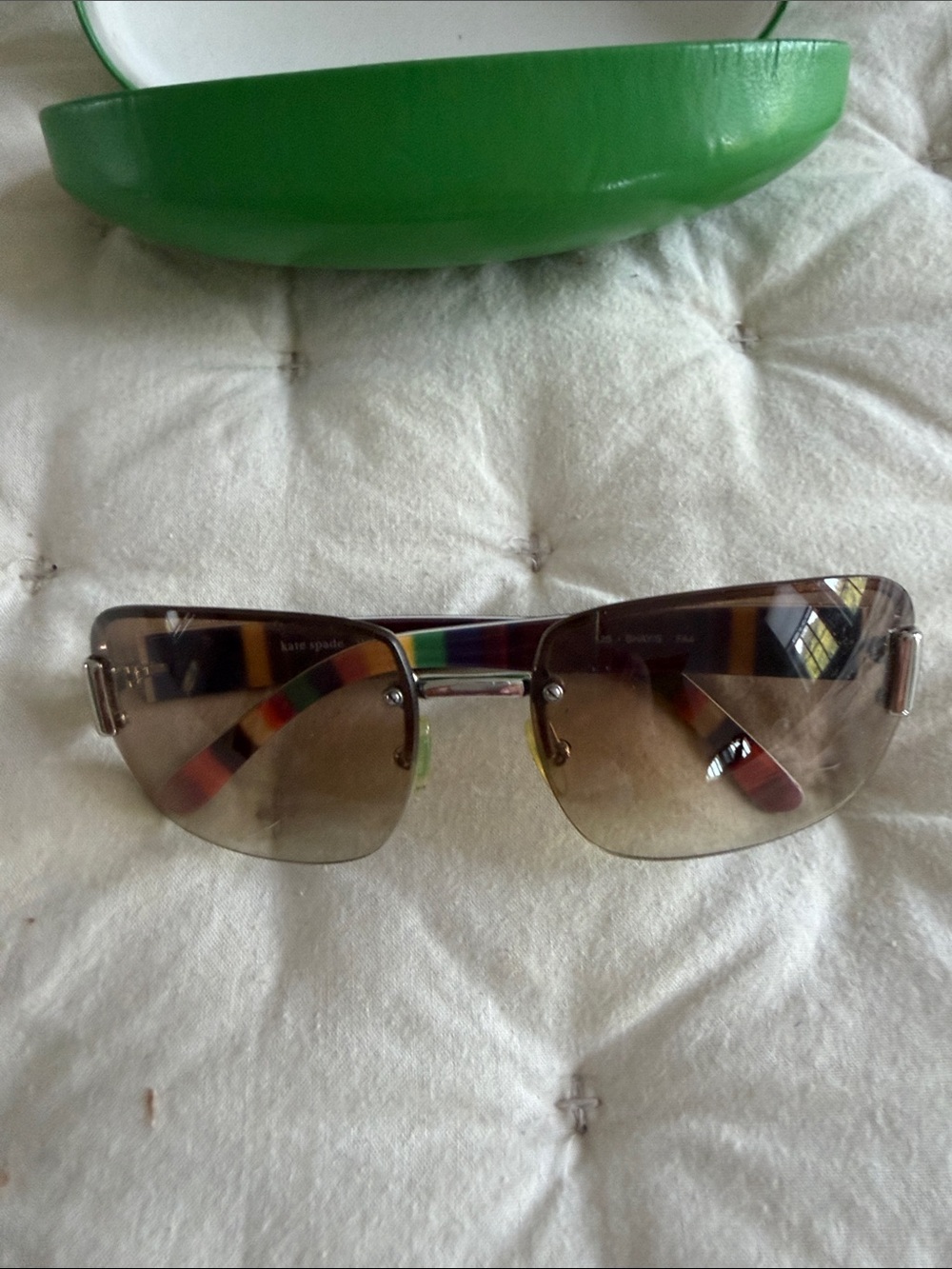 kate spade Brown Lens Sunglasses with Multicolor Tortoiseshell Temples - Picture 2 of 6
